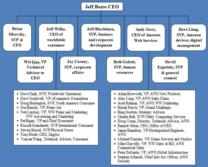 亚马逊组织架构图 | 图片来源:research-methodology.