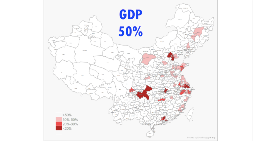 gdp前50城市