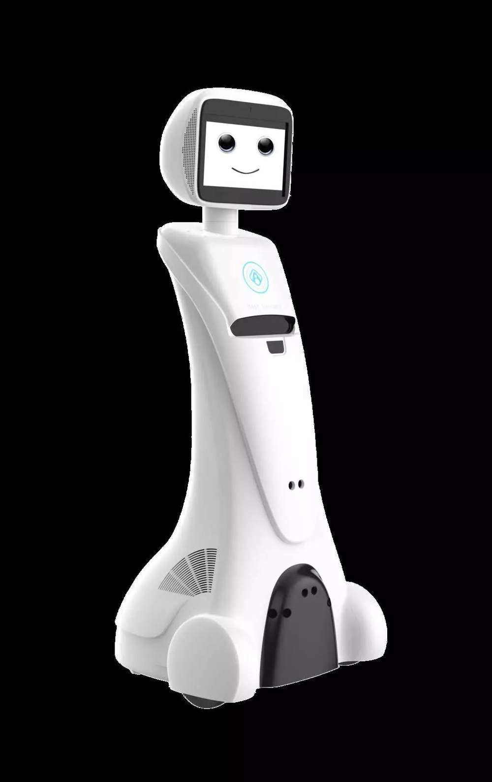 可以语音交互,娱乐教育,远程视频,安全巡航的amy-a1 型服务机器人