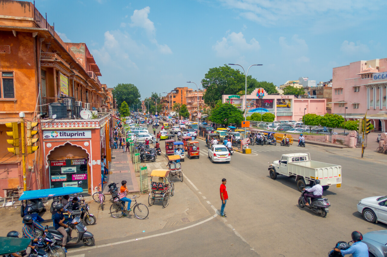印度街头风景图片