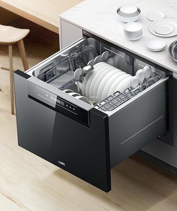 更方便的抽屉式设计华帝洗碗机v5让洗碗变轻松